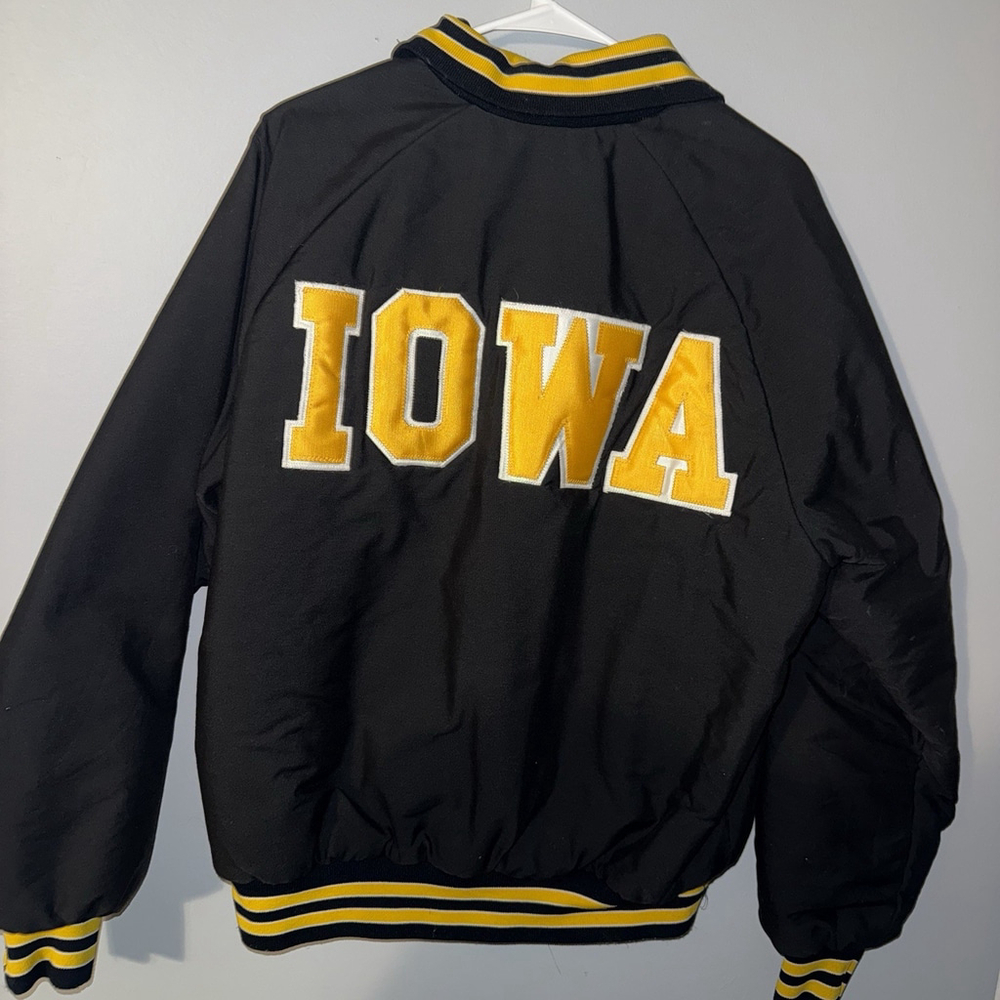 Iowa Hawkeye Bomber Jacket Vintage 80s Made In USA